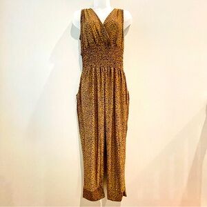 NWT | Nali Collection Cropped Leopard Print Sleeveless Romper | Size L-XL